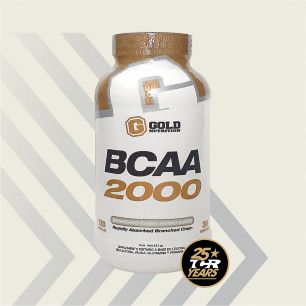 BCAA 2000 Gold Nutrition - 120 Caps.